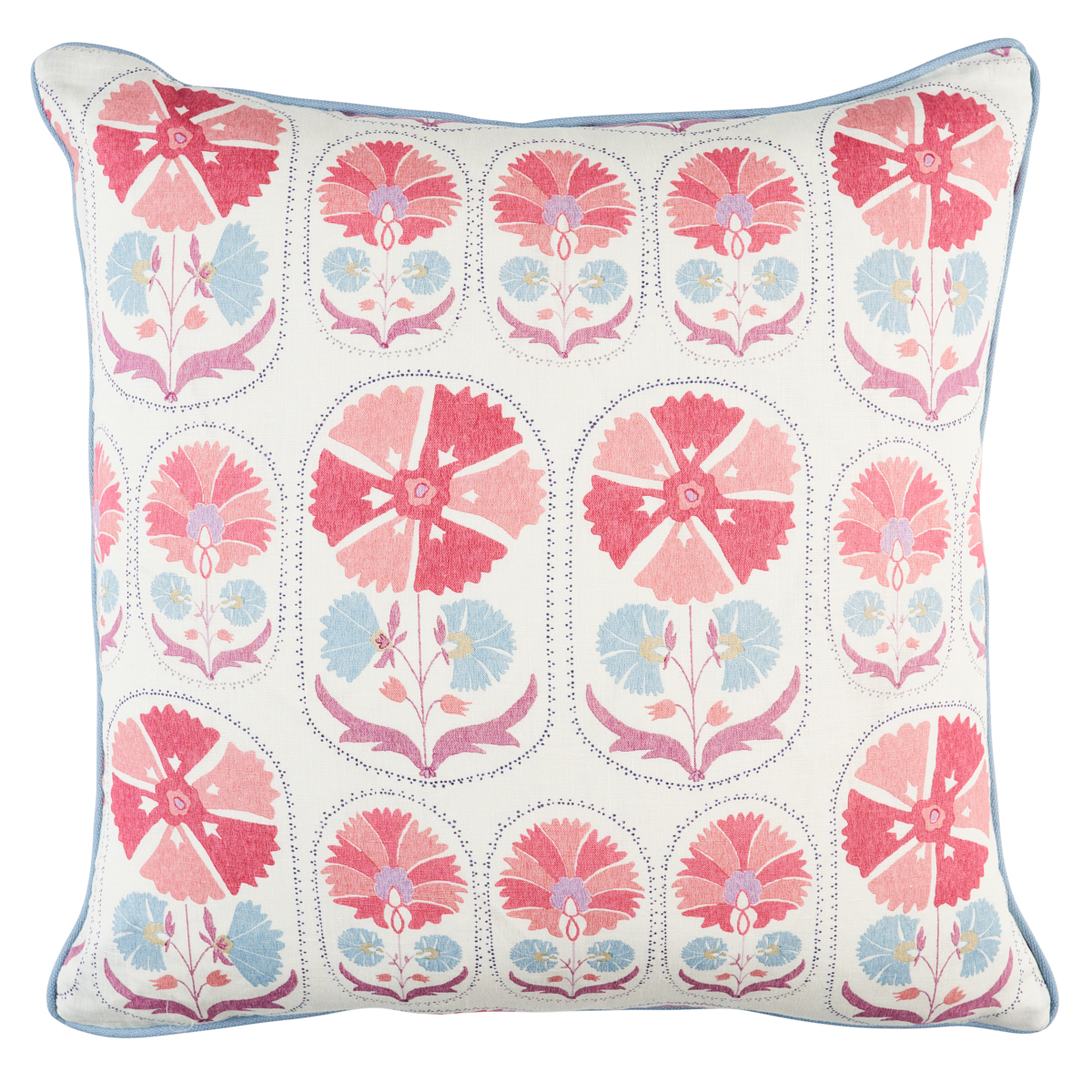 Anjuna Floral Linen Pillow Mulberry Pillows & Accessories Schumacher